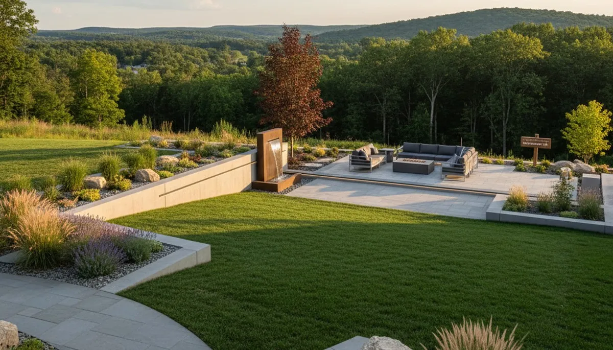 Landscaping crew providing lawn care and outdoor maintenance in Easton, PA