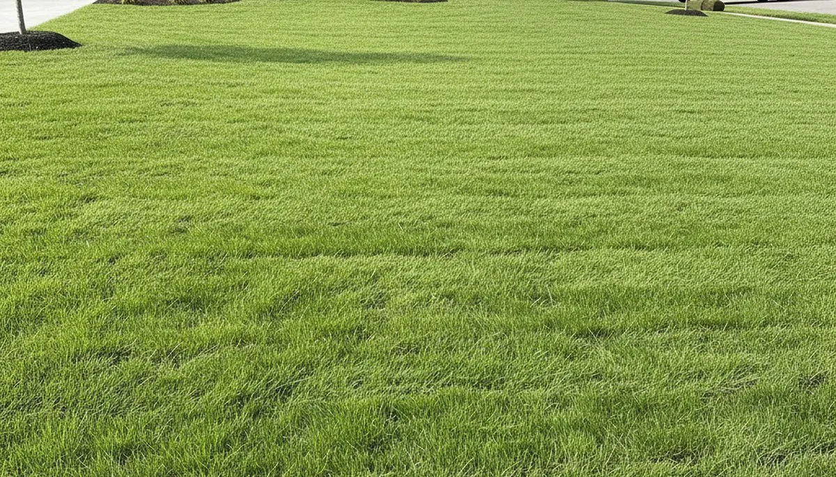 Freshly installed vibrant green sod lawn by professional landscapers in Easton, PA